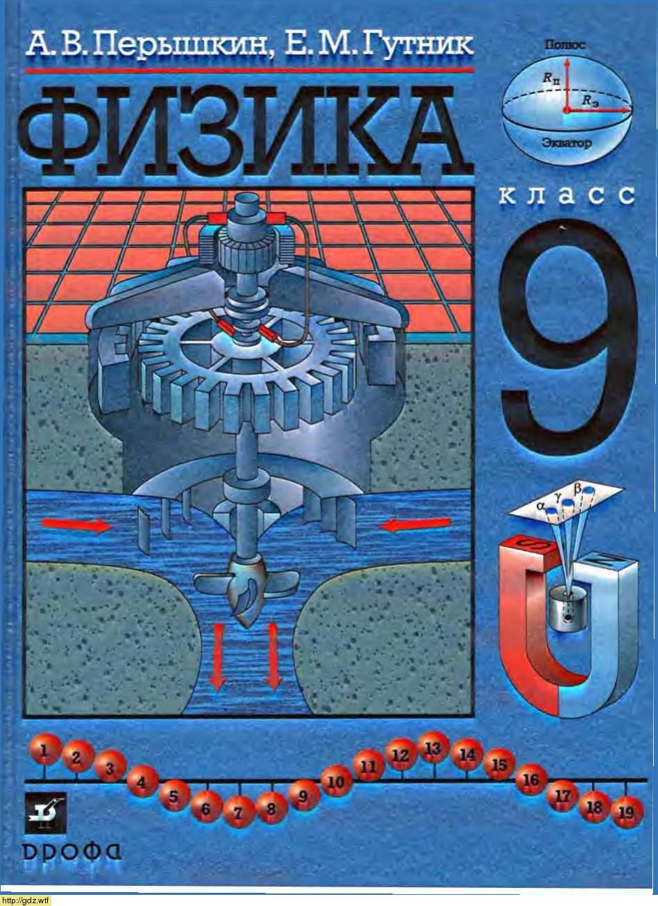Обложка: А.В. Перышкин, Е.М. Гутник Физика 9 класс